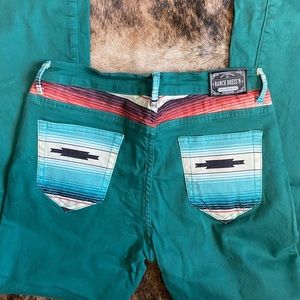 Ranch Dress’n Turquoise Bell Bottoms- Size 4